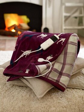 Heated Throw Revers Hounds 140x180cm - image 2