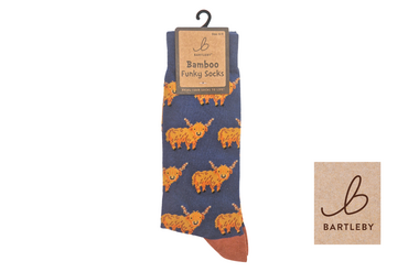 Highland Cow Bamboo Socks (6-11)