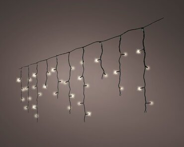 Icicle Lights (Warm White, Black Cable) 20m (L29) - image 2