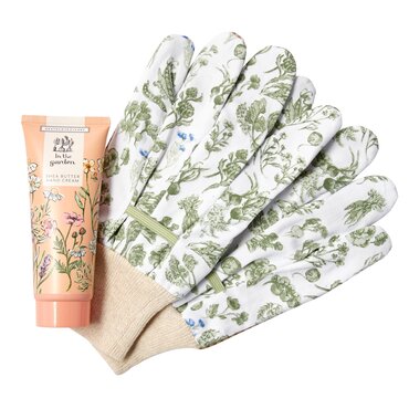In The Garden Gardening Gloves Set & Shea Butter Hand Cream Gift Set - image 2