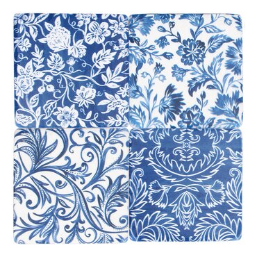 Indigo Wallpaper Resin Coaster