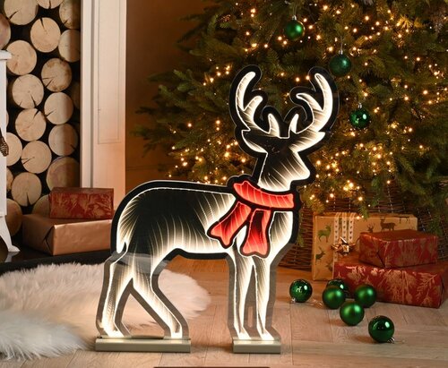 Infinity Light Reindeer with Scarf 60cm