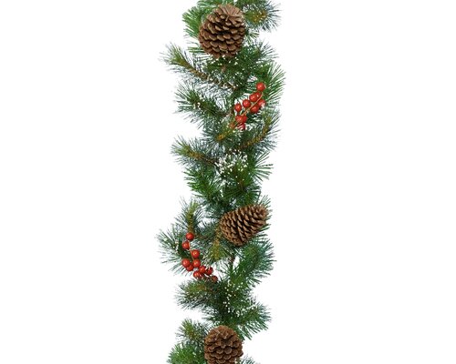 Ipswich Garland Snow/Berries/Pinecones 270cm