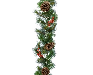 Ipswich Garland Snow/Berries/Pinecones 270cm