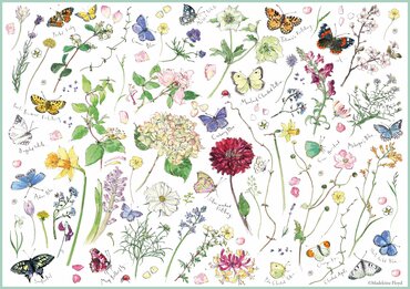 Jigsaw Madeleine Floyd Flowers Butterflies 1000pc