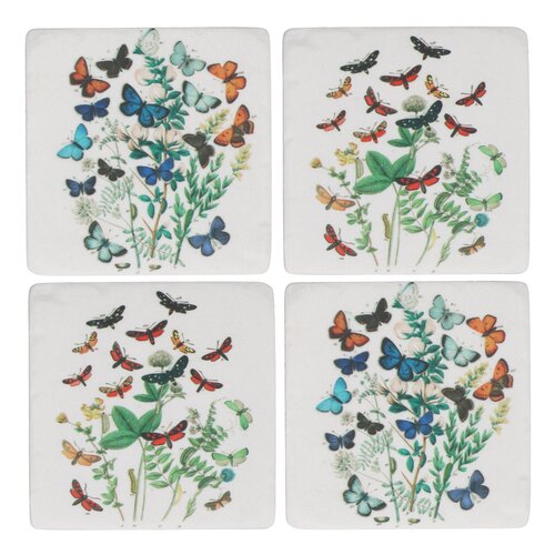 Kaleidoscope Butterfly Resin Coaster