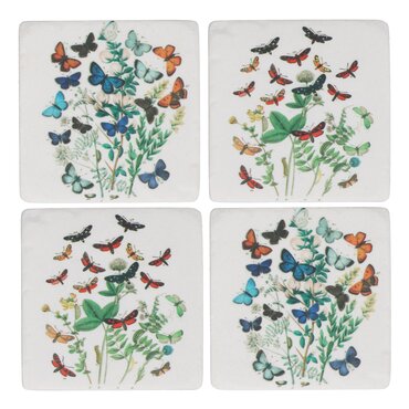 Kaleidoscope Butterfly Resin Coaster