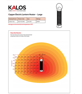 Kettler Kalos Copper Electric Lantern Large 2000w - image 2