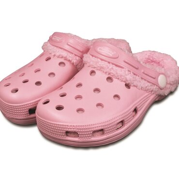 Kids Fleecy Cloggies Pink Size 12 - image 1