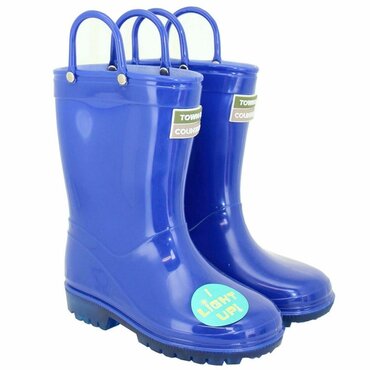 Kids Light Up Welly Blue Size 8 - image 1