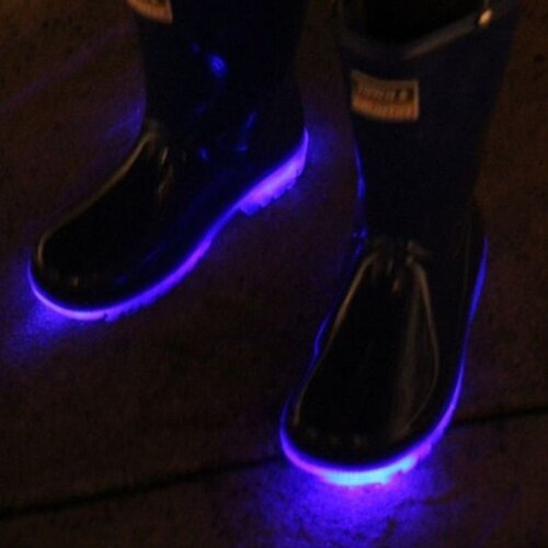 Kids Light Up Welly Blue Size 8 - image 2