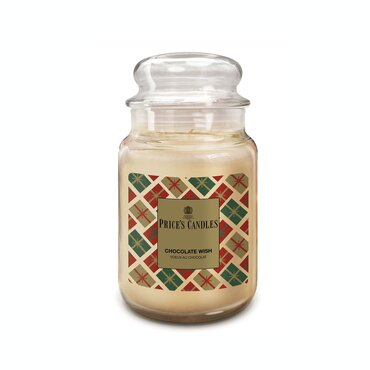 Large Candle Jar Chocolate Wish
