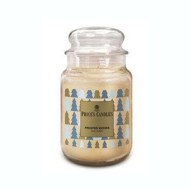 Large Candle Jar Frosted Woods