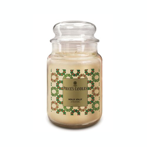 Large Candle Jar Holly Jolly
