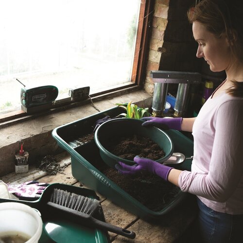 Large Plastic Potting Tray Green - image 3