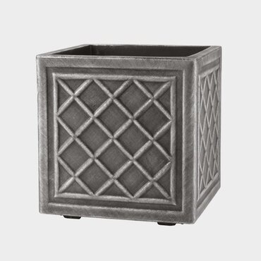Lead Effect Planter Gunmetal 38cm SQ - image 3