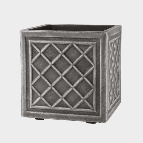 Lead Effect Planter Sq Pewter 32cm - image 1