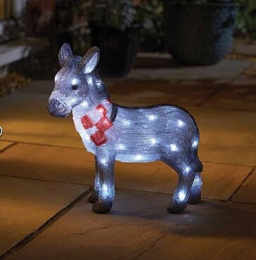 Acrylic Light Up Nativity Donkey - image 1