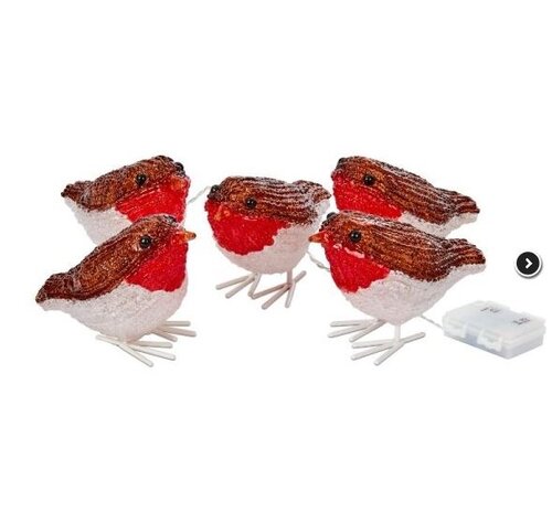 Acrylic Ice Robins 10cm Set of 5 - image 2