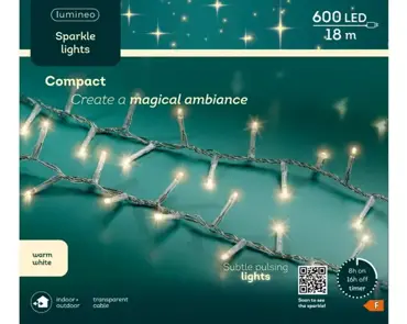 LED Compact Lights x600 (Warm White/Clear Sparkle) - image 2