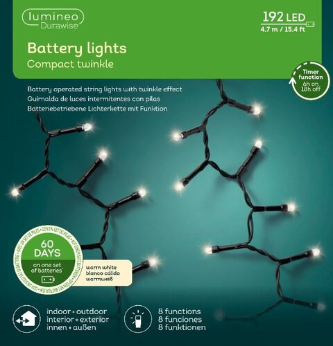 Led Durawise Compact Battery x 192 Warm White/Black Cable - image 4