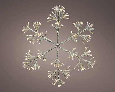 Outdoor Warm White Twinkling Snowflake Light (78cm) - image 1