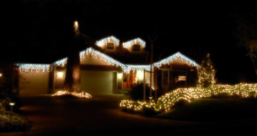 LED Snowing Icicle Lights 480L 11.8m (Blue & White)