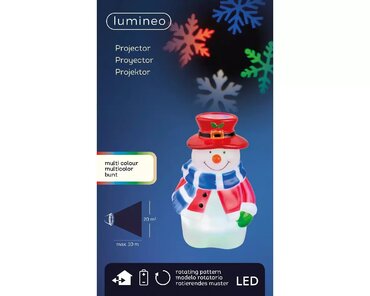 LED Snowman Projector
