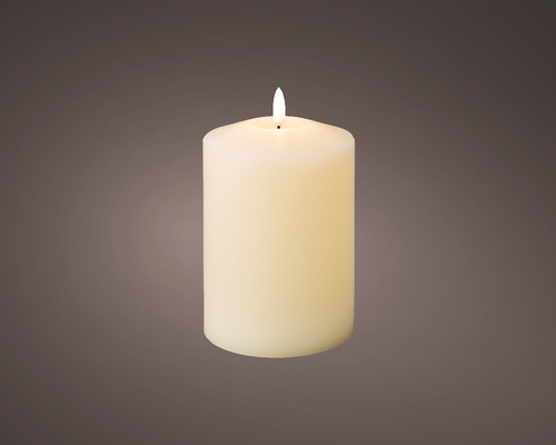 Wax Cream Church Candle 10x17cm (Battery Operated) - image 2