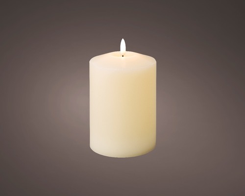 Led Wax Church Candle 10x16.5cm Cream B/O - image 2