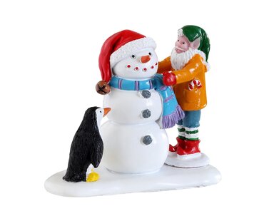 Lemax Building A Snowman