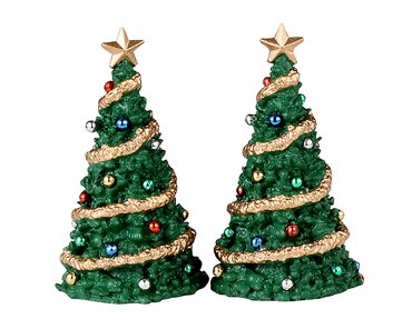 Lemax Classic Christmas Tree Set of 2