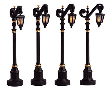 Lemax Colonial Street Lamp Set of 4