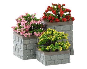 Lemax Flower Bed Boxes Set of 3
