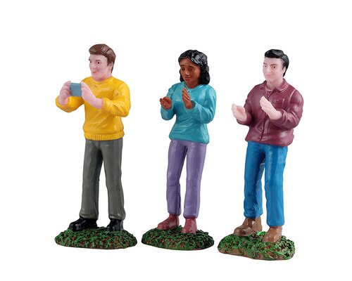 Lemax Music Festival Fans Set of 3