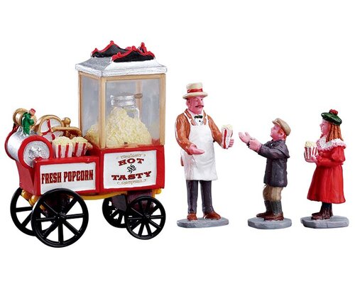 Lemax Popcorn Seller Set of 4
