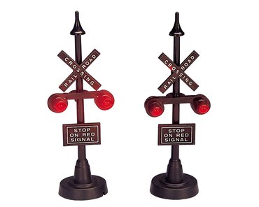 Lemax Railway Stop Light Set of 2