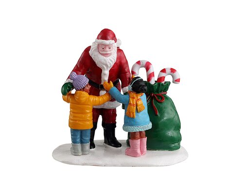 Lemax Santa Gets A Hug