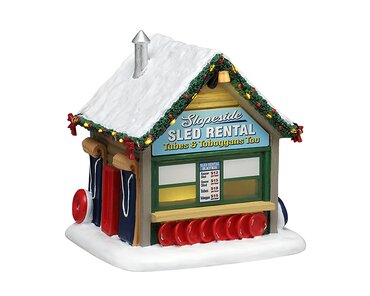 Lemax Slopeside Sled Rental