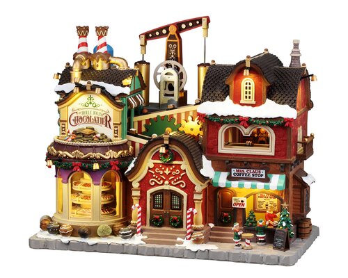 Lemax The Holly Jolly Chocolatier & Mrs. Claus Coffee Shop