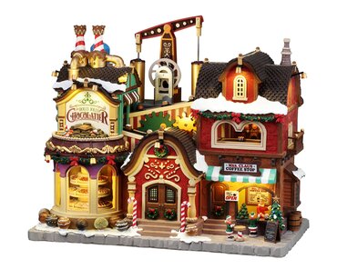 Lemax The Holly Jolly Chocolatier & Mrs. Claus Coffee Shop