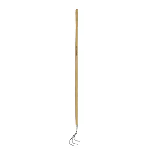 Long Handled 3 Prong Cultivator Stainless Steel - image 1