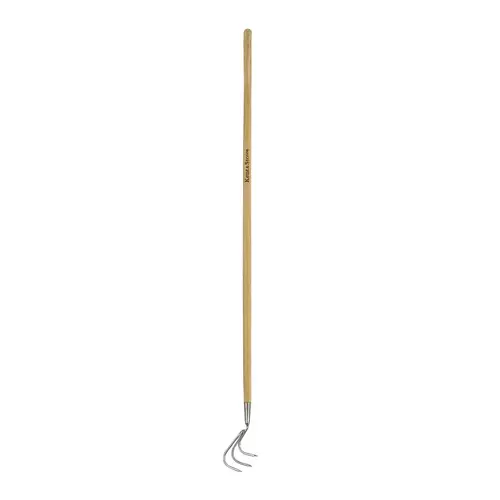 Long Handled 3 Prong Cultivator Stainless Steel - image 1