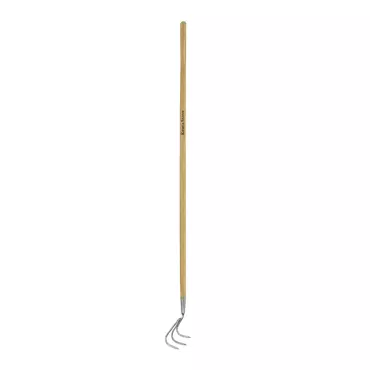 Long Handled 3 Prong Cultivator Stainless Steel - image 1