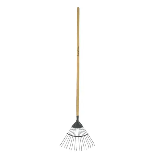 Long Handled Lawn/Leaf Rake (Carbon Steel) - image 1