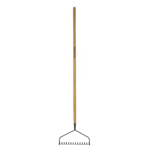 Long Handled Soil Rake Carbon Steel - image 1