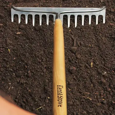 Long Handled Soil Rake Stainless Steel - image 3