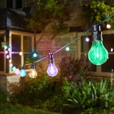 Low Voltage Decor Festoon Lights Multi Coloured S/10