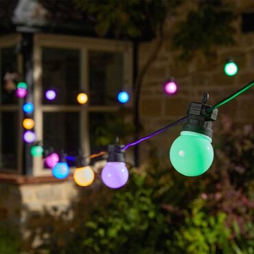 Low Voltage Party Festoon String Lights Multi Coloured S/10 - image 1