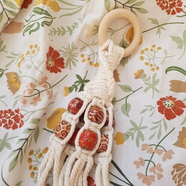 Sylvia Macrame Hanger with Indian Beads (Small) - image 2